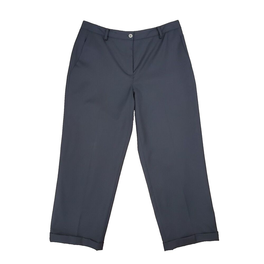 Brooks Brothers Country Club Womens Wool Trousers Navy Blue Size 8 Old Money